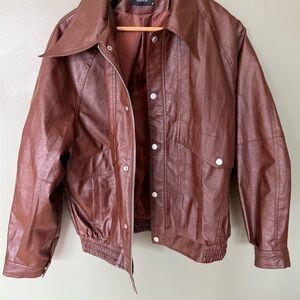 Cider Men's Brown Leather Jacket